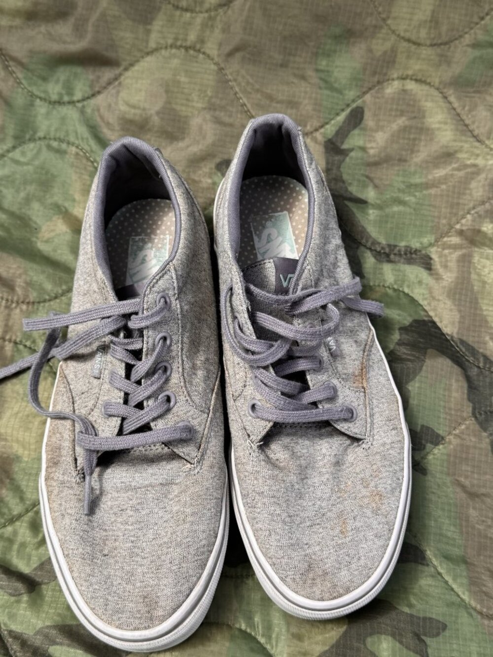 Vans Authentic Gray Canvas Sneakers Size 10